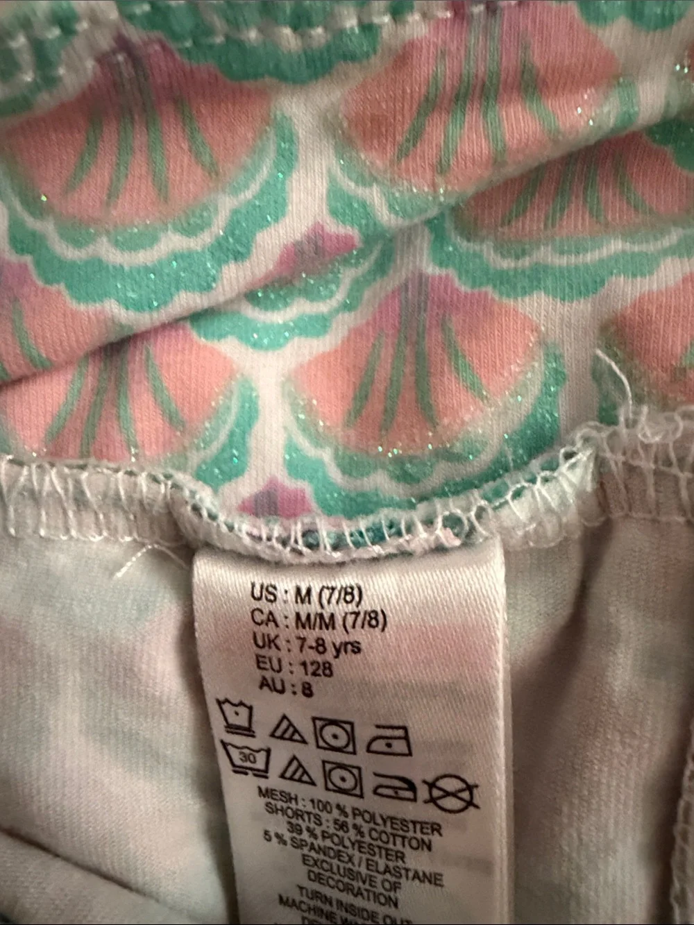 Girls White & Aqua Mermaid skort and matching tank